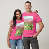 Australisch landschap met grasbomen actief t-shirt (Unisex)