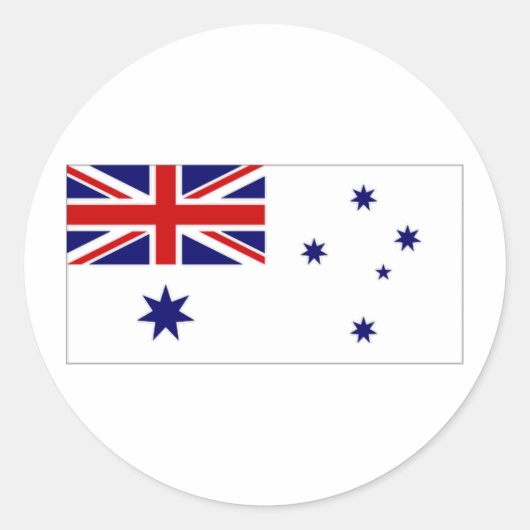 Australisch marinevlag ronde sticker (Voorkant)