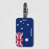 Australisch nationaal vlagpatriotticum bagagelabel (Voorkant (verticaal))
