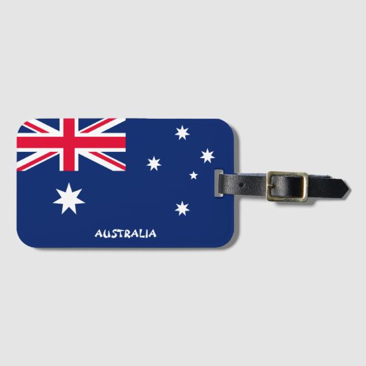 Australisch nationaal vlagpatriotticum bagagelabel (Voorkant (horizontaal))
