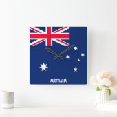 Australisch nationaal vlagpatriotticum vierkante klok (Huis)