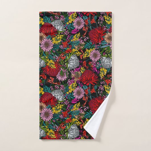 Australisch Native Garden Pattern Bad Handdoek (Handdoek)
