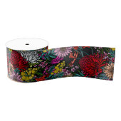 Australisch Native Garden Pattern Grosgrain Lint (Spoel)