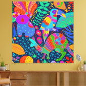 Australisch Oerwoud Parrot Kangaroo Koala Canvas Afdruk (Insitu (Woonkamer))