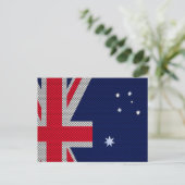 Australisch ontwerp in koolstofvezelchroomstijl briefkaart (Staand voorkant)