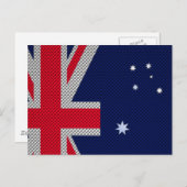 Australisch ontwerp in koolstofvezelchroomstijl briefkaart (Voorkant / Achterkant)