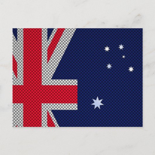 Australisch ontwerp in koolstofvezelchroomstijl briefkaart (Voorkant)