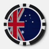Australisch ontwerp in koolstofvezelchroomstijl pokerchips (Voorkant)