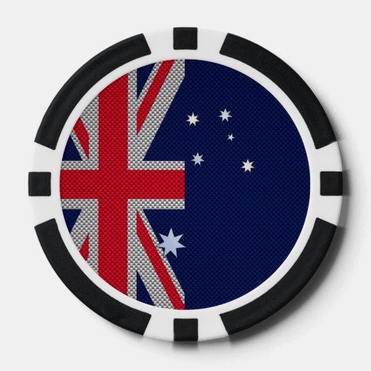 Australisch ontwerp in koolstofvezelchroomstijl pokerchips (Voorkant)