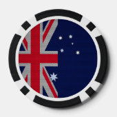 Australisch ontwerp in koolstofvezelchroomstijl pokerchips (Achterkant)