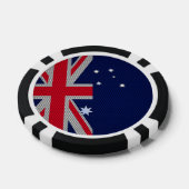 Australisch ontwerp in koolstofvezelchroomstijl pokerchips (Enkel)