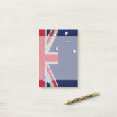 Australisch ontwerp in koolstofvezelchroomstijl post-it® notes (Op bureau)