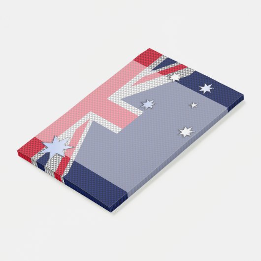 Australisch ontwerp in koolstofvezelchroomstijl post-it® notes (Schuin)