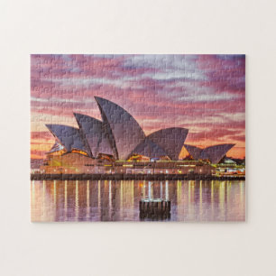 Australisch opera House in Sydney tijdens een zons Legpuzzel