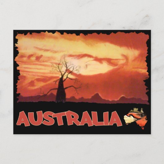 Australisch Oranje Briefkaart (Voorkant)