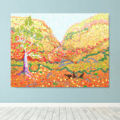 Australisch Outback-impressionistisch landschap Canvas Afdruk (Insitu (Houten vloer))
