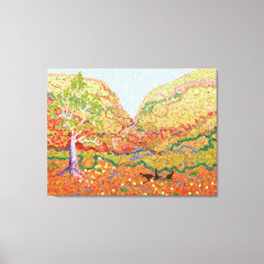 Australisch Outback-impressionistisch landschap Canvas Afdruk (Voorkant)