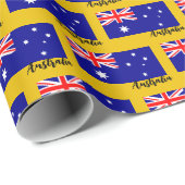 Australisch pakpapier, Australische vlagpatriot Cadeaupapier (Rol Hoek)