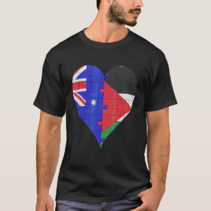 Australisch Palestijns Vlag Hart T-shirt