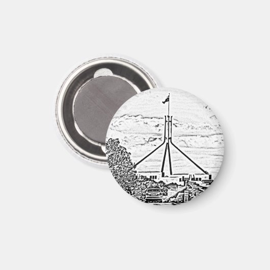 Australisch Parlement - Canberra Magneet (Voorkant / Achterkant)