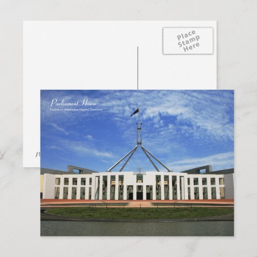 Australisch parlement House briefkaart (Voorkant / Achterkant)