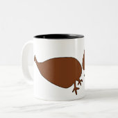 Australisch Petroglyphs Bird Egg and Birds Tweekleurige Koffiemok (Voorkant links)