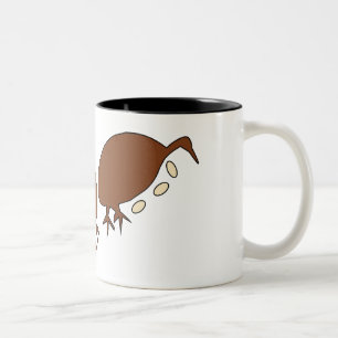 Australisch Petroglyphs Bird Egg and Birds Tweekleurige Koffiemok