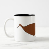 Australisch Petroglyphs Bird Egg and Birds Tweekleurige Koffiemok (Links)