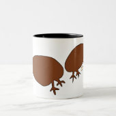 Australisch Petroglyphs Bird Egg and Birds Tweekleurige Koffiemok (Center)