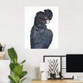 Australisch Poster met zwarte cocaïne, rood-op-zee (Thuiskantoor)