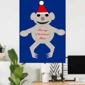Australisch Poster van het Beer van Kerstmis Koala (Thuiskantoor)