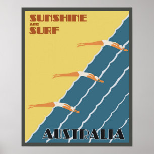Australisch poster voor Vintage Travel