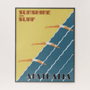 Australisch poster voor Vintage Travel Legpuzzel