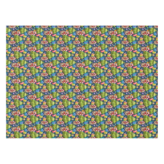 Australisch Quokka Blue Kerstmis Tafelkleed (Voorkant (Horizontaal))