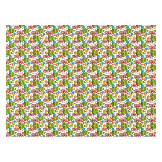 Australisch Quokka Kerstmis Tafelkleed (Voorkant (Horizontaal))