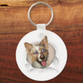 Australisch Red Merle Shepherd Busting Out Sleutelhanger (Voorkant)