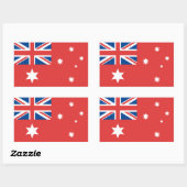Australisch rood vaandel rechthoekige sticker (Vel)