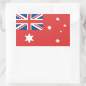 Australisch rood vaandel rechthoekige sticker (Tas)