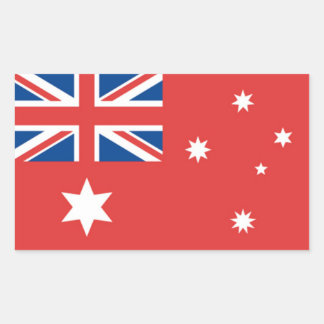Australisch rood vaandel rechthoekige sticker