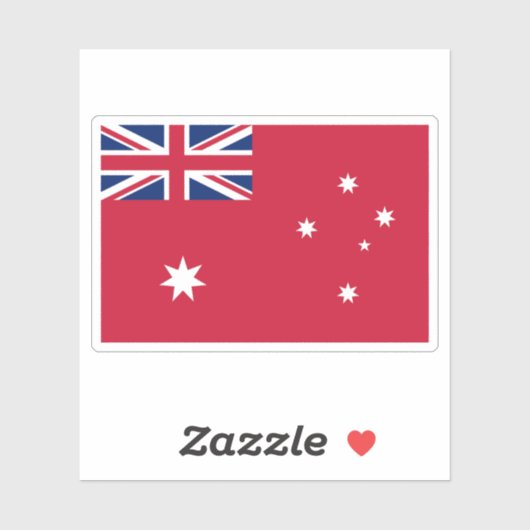 Australisch rood vaandel sticker (Vel)