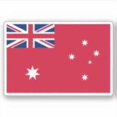 Australisch rood vaandel sticker (Voorkant)