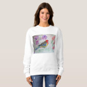 Australisch Rosella Parrot Waterverf Sweatshirt (Voorkant volledig)
