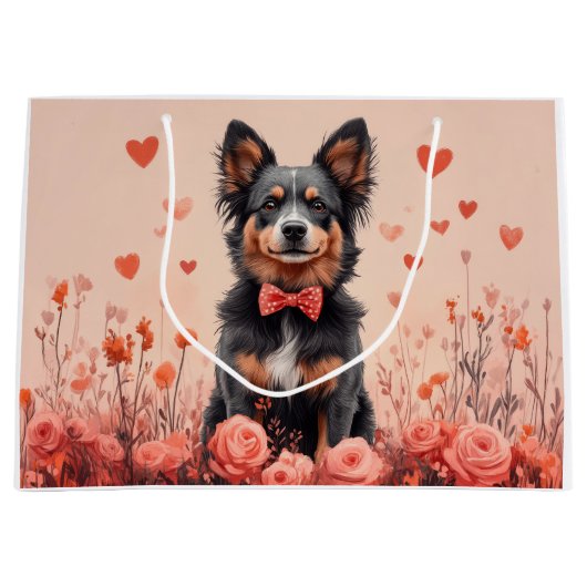 Australisch Rund met Rozen - Valentijnsdag Groot Cadeauzakje (Voorkant)