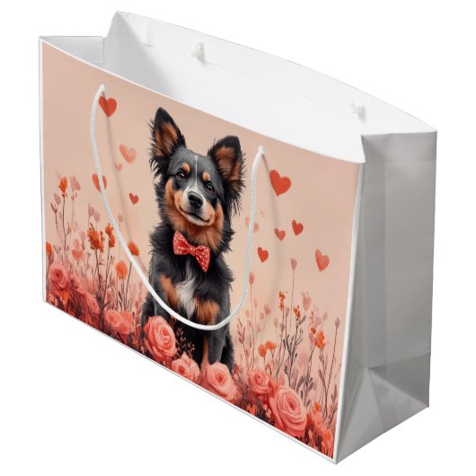 Australisch Rund met Rozen - Valentijnsdag Groot Cadeauzakje (Achterkant Gekanteld)