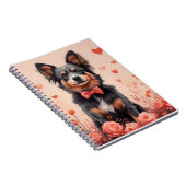 Australisch Rund met Rozen - Valentijnsdag Notitieboek (Rechterzijde)