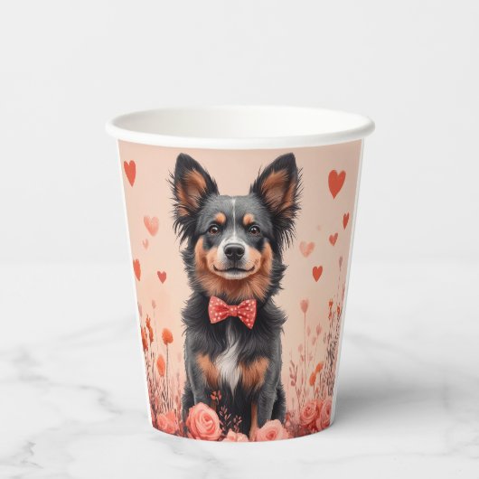 Australisch Rund met Rozen - Valentijnsdag Papieren Bekers