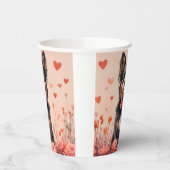 Australisch Rund met Rozen - Valentijnsdag Papieren Bekers (Links)