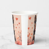 Australisch Rund met Rozen - Valentijnsdag Papieren Bekers (Rechts)