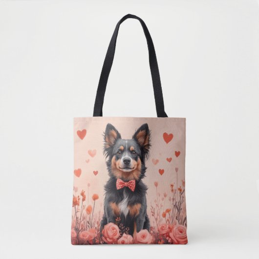 Australisch Rund met Rozen - Valentijnsdag Tote Bag (Voorkant)
