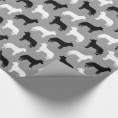 Australisch Rundvee Dog Silhouettes Pattern Cadeaupapier (Hoek)